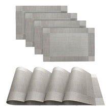 Load image into Gallery viewer, Dainty Home Nevada Woven Textilene Crossweave With Textured Geometric Pattern Reversible 12&quot; x 18&quot; Rectangular Placemats
