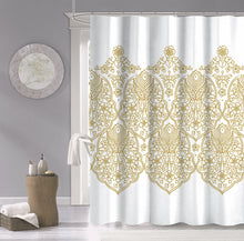Load image into Gallery viewer, Dainty Home 100% Cotton Printed Palace Designed 70&quot; x 72&quot; Shower Curtain
