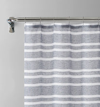 Load image into Gallery viewer, Dainty Home Naples 3D Linen Textured Weaved Linen Look Striped Designed Shower Curtain
