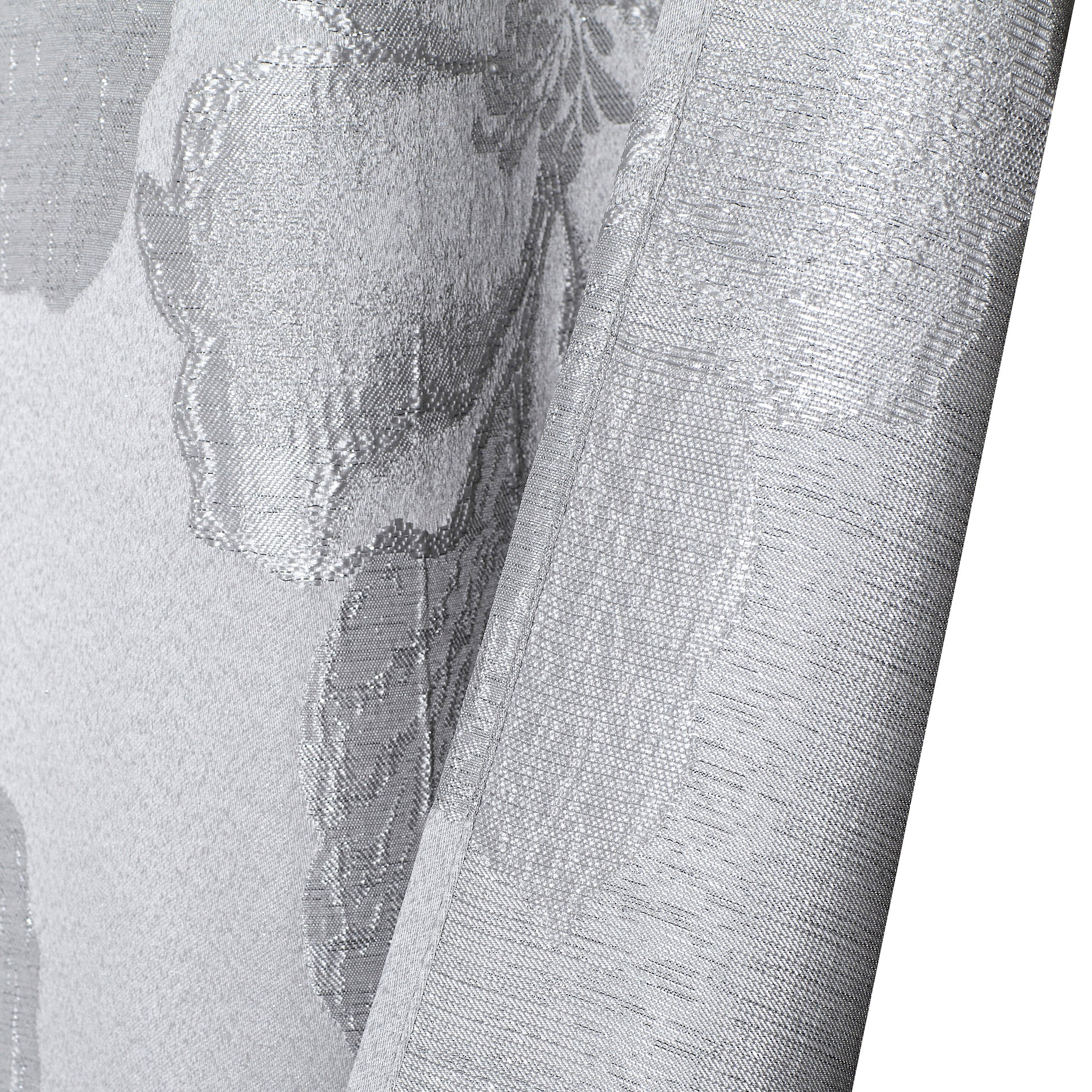 Dainty Home Floral Park 3D Floral Textured Weaved Lurex Floral Designed Fabric Shower Curtain 70"x 72"