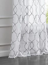 Load image into Gallery viewer, Dainty Home Springfield Contemporary 3D Lurex Embroidered Textured Sheer Grommet Single Panel
