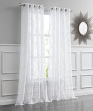 Load image into Gallery viewer, Dainty Home Springfield Contemporary 3D Lurex Embroidered Textured Sheer Grommet Single Panel
