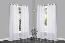 Load image into Gallery viewer, Dainty Home Summer Breeze Boho Solid Semi-Sheer Light Filtering Curtains Set of 4 Panels in White
