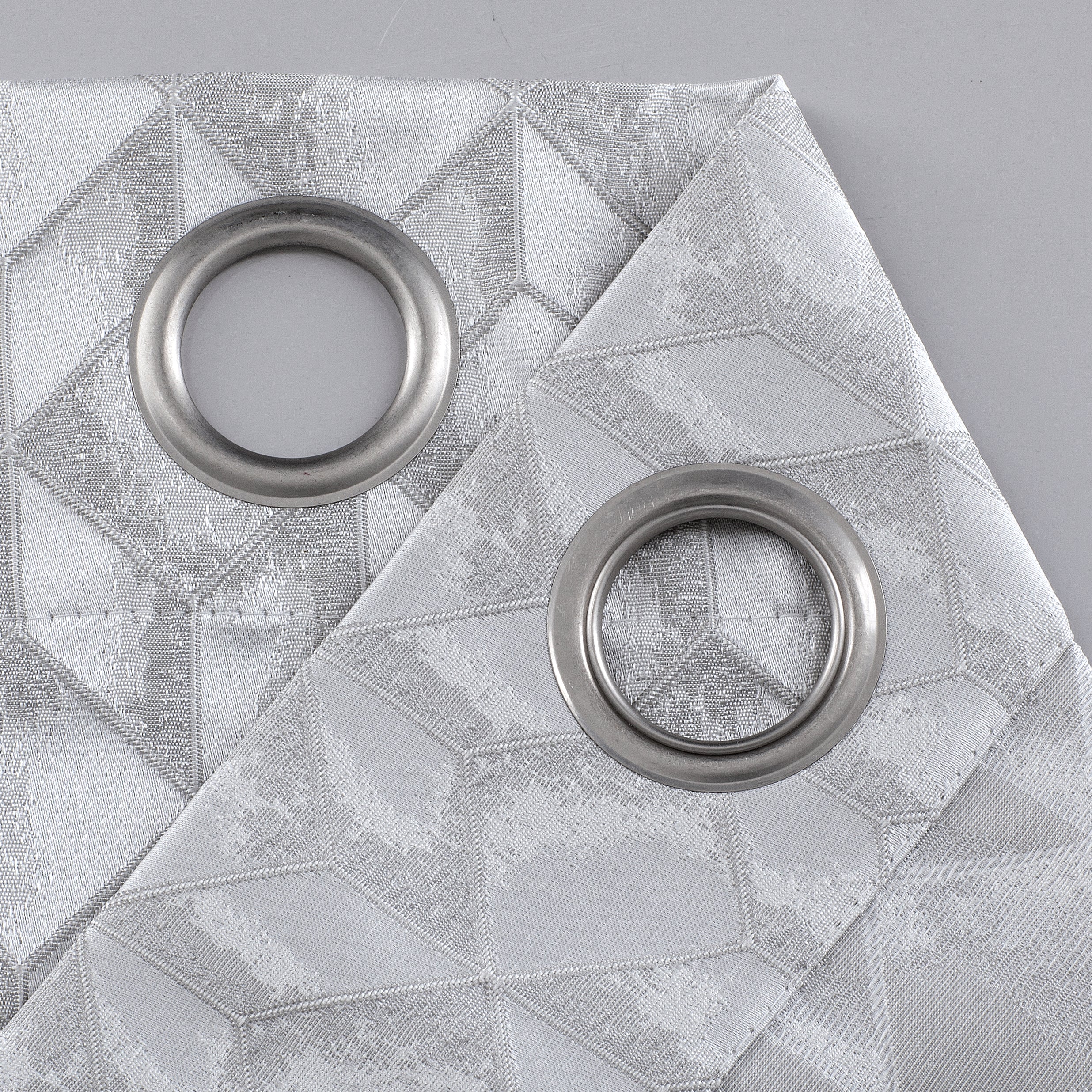Dainty Home Topaz Textured 3D Lustrous Geometric Look Room Darkening Grommet Panel Pair