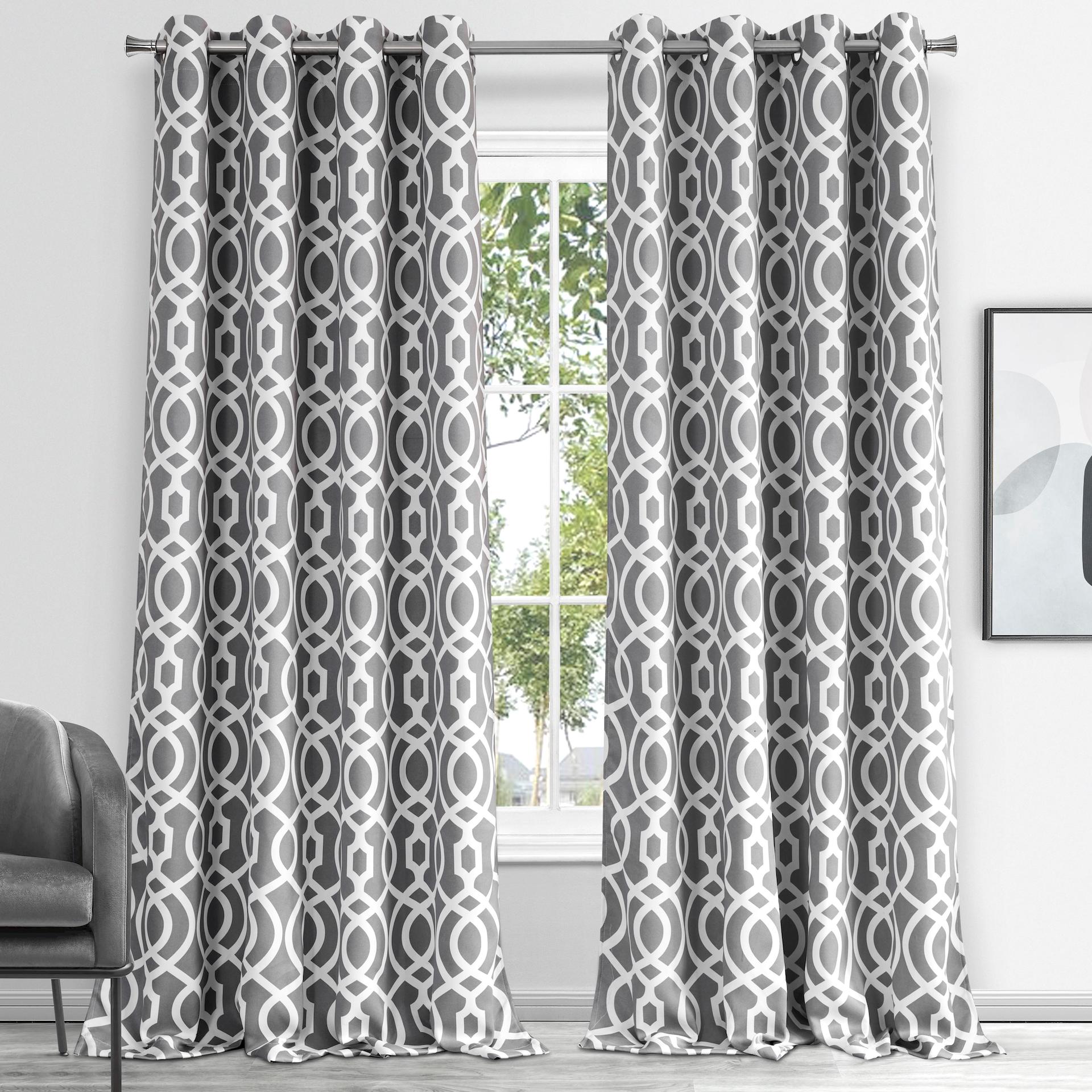 Dainty Home Trellis Printed 3D Designed Blackout Thermal Insulated Grommet Single Panel