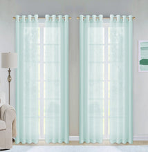 Load image into Gallery viewer, Dainty Home Malibu Solid Airy &amp; Breathable Semi-Sheer Light Filtering Extra Wide Grommet Set Of 4 Window Panels
