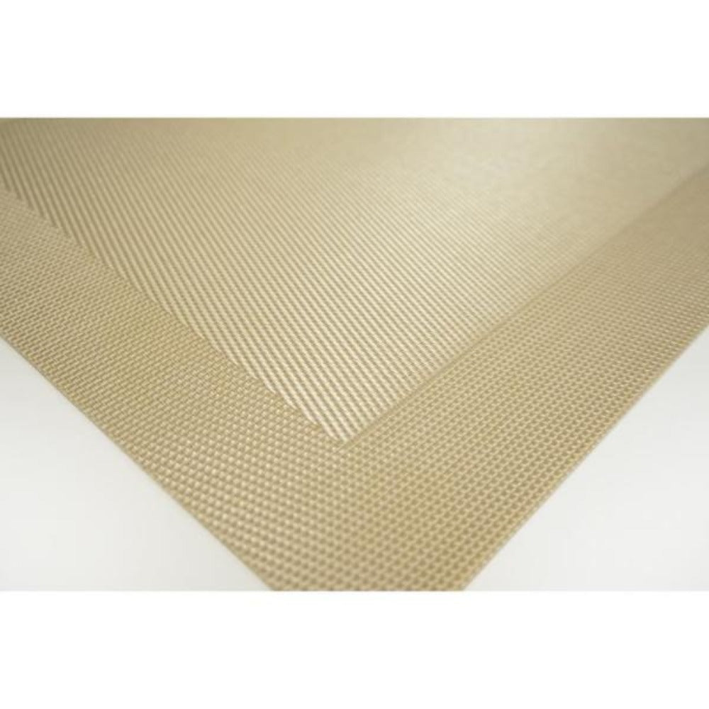 Dainty Home Napa Woven Textilene Crossweave With Solid Geometric Pattern Reversible 12" x 18" Rectangular Placemat