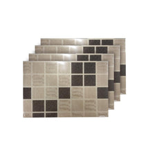 Load image into Gallery viewer, Dainty Home Shimmer Blocks Reversible Metallic Printed Set of 4 Placemats
