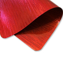 Load image into Gallery viewer, Dainty Home Metallic Galaxy Vinyl Smooth Linear Striped Textured Reversible 15&quot; x 15&quot; Square Placemats
