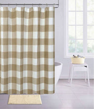 Load image into Gallery viewer, Dainty Home Imperial Checkered 70&quot; x 72&quot; 100% Cotton Waffle Shower Curtain
