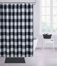Load image into Gallery viewer, Dainty Home Imperial Checkered 70&quot; x 72&quot; 100% Cotton Waffle Shower Curtain
