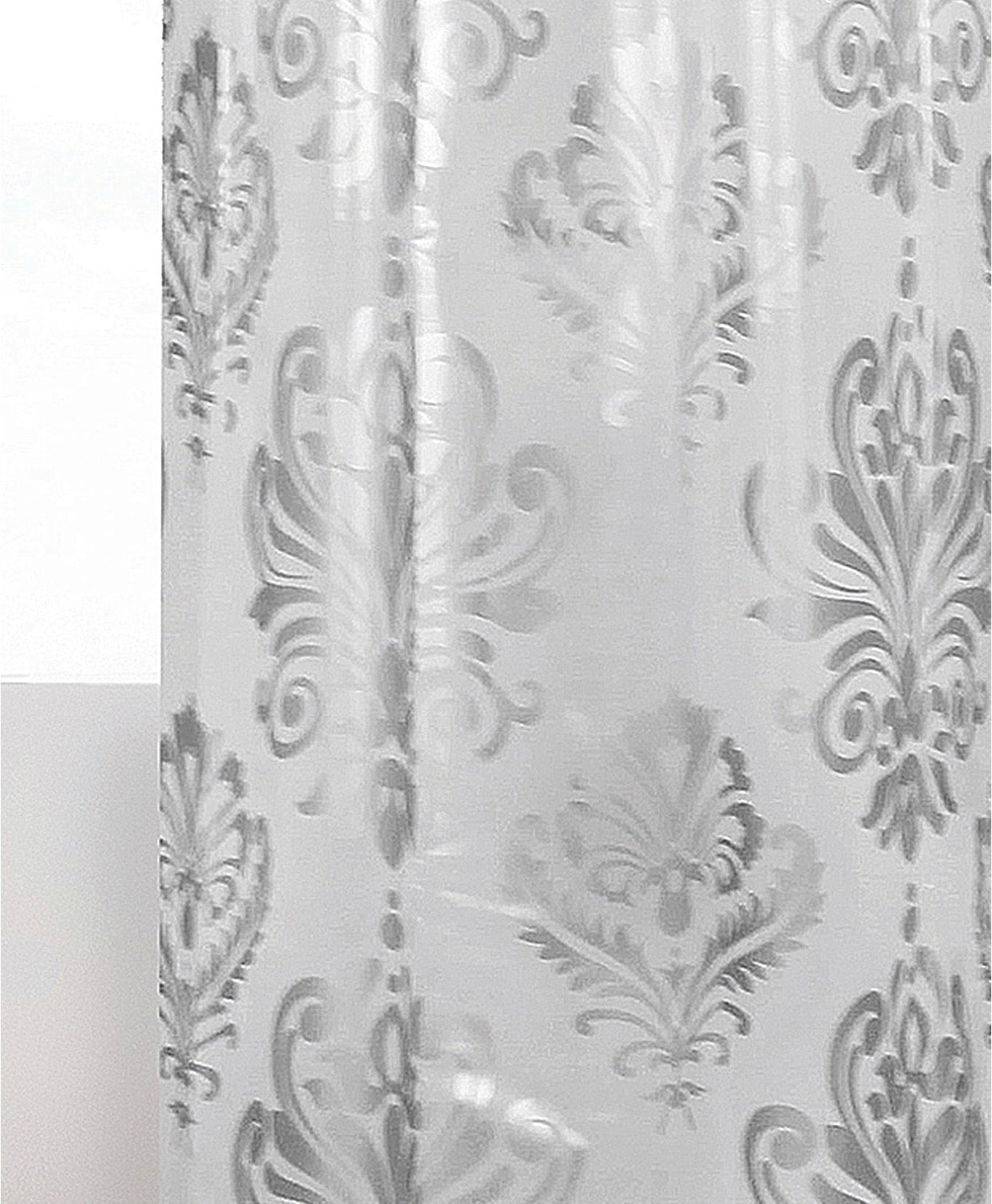 Dainty Home Majesty 3D Eco-Friendly Embossed Textured Damask Designed Shower Curtain Liner