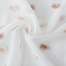 Load image into Gallery viewer, Dainty Home Oliana Modern 3D Linen-Look Shower Curtain With 3D Ombre Cotton Like Puffs
