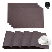 Load image into Gallery viewer, Dainty Home Hyde Park Burgundy Faux Leather Placemat (Set of 4)

