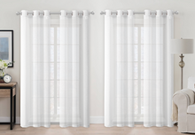 Load image into Gallery viewer, Dainty Home Au Natural Airy &amp; Breathable Light Filtering Grommet Window Curtains Set Of 4
